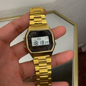 Gold Digital Watch